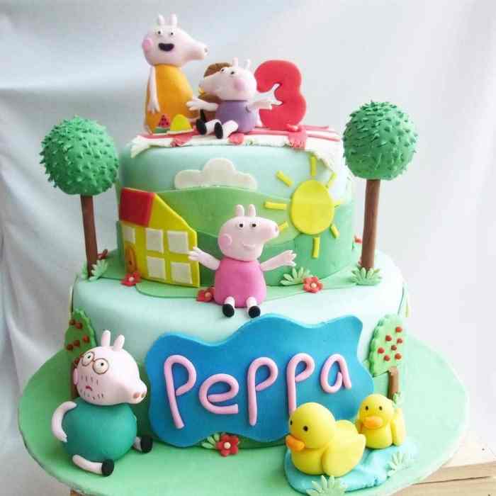 How to decorate kids cake peppa pig