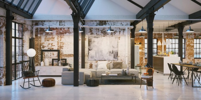 How to decorate a warehouse apartment