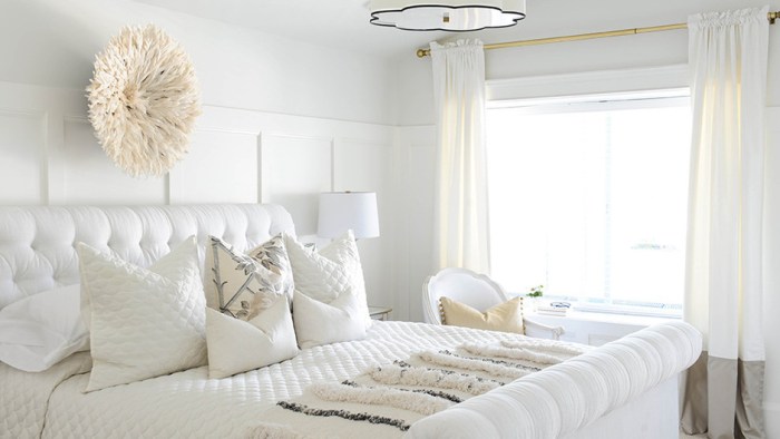 How t decorate an all white bedroom