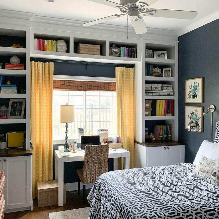 How to decorate a bedroom office