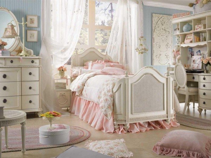 How to decorate a bedroom in shabby chic