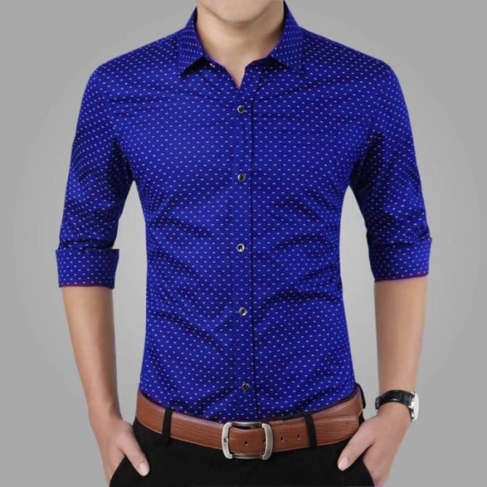 Men's blue dress shirt