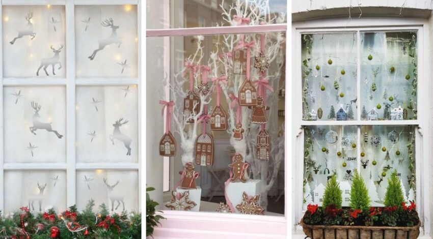 How to decorate a window with christmas lights