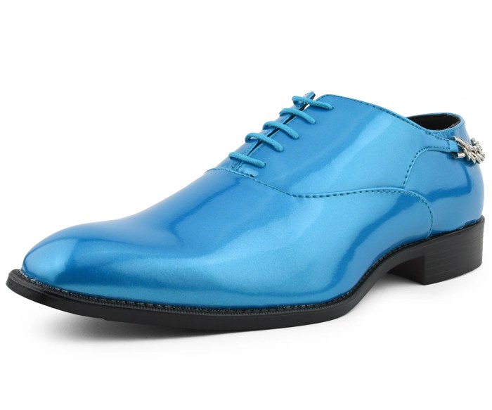 Turquoise men dress shoes