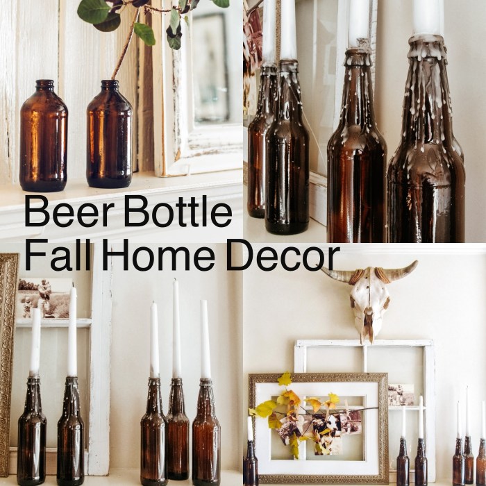 How to decorate room with beer bottles