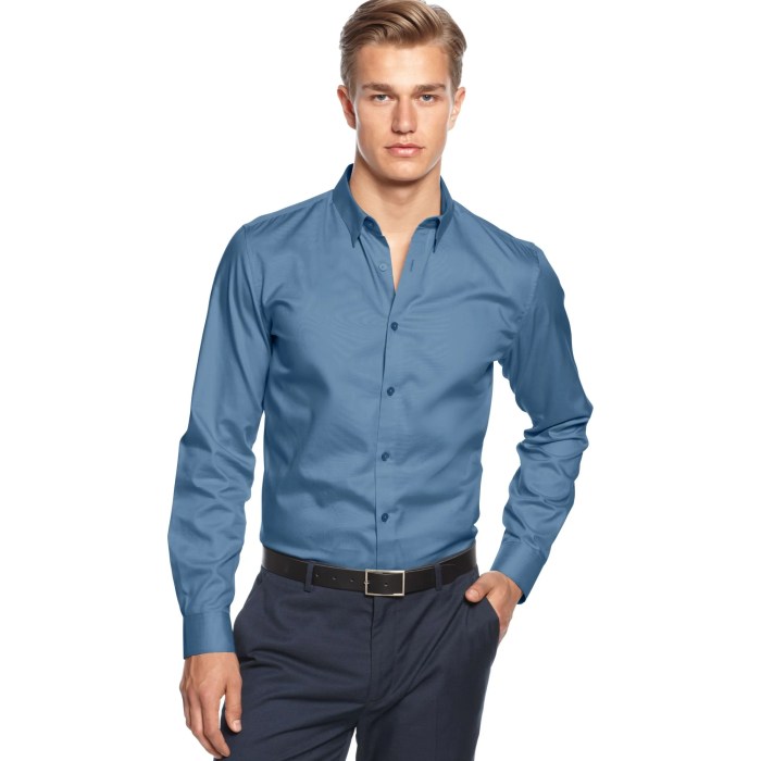 Dusty blue dress shirt men