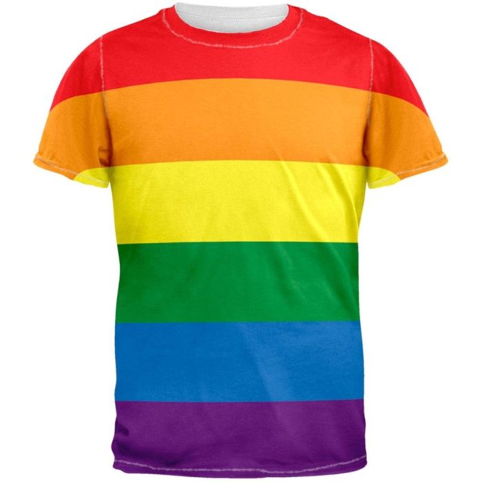 Rainbow dress shirt men's