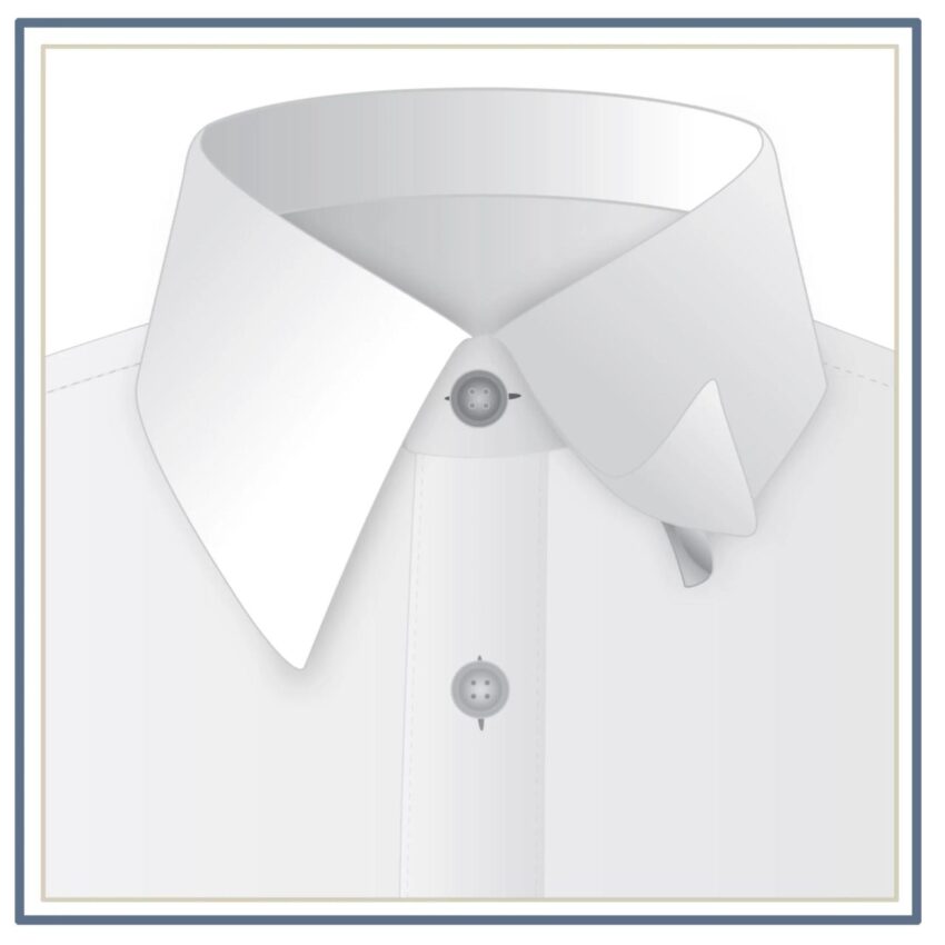 Men's hidden button down collar dress shirts