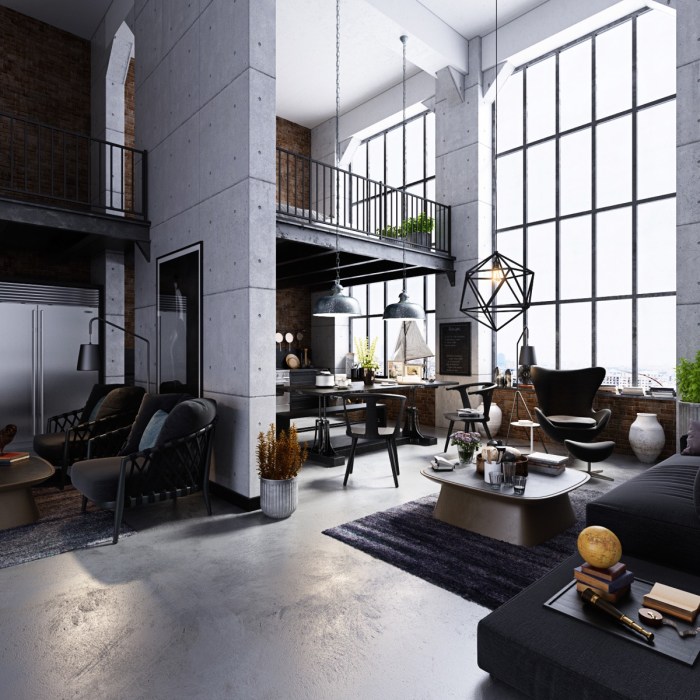 How to decorate an industrial living room