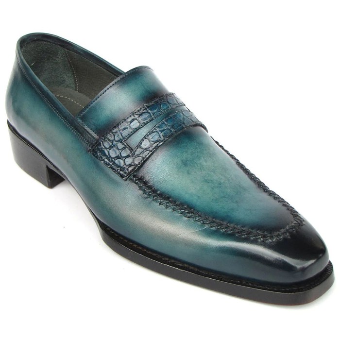 Turquoise men dress shoes