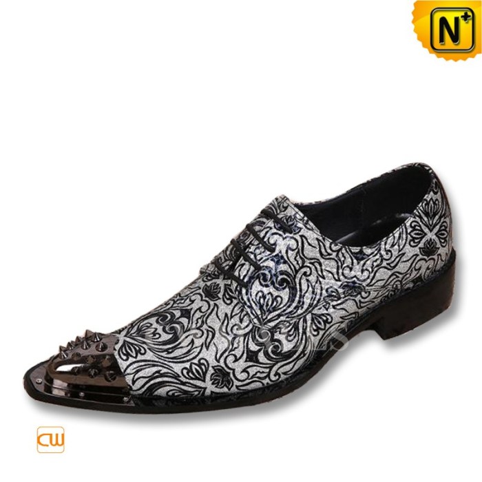 Mens printed dress shoes