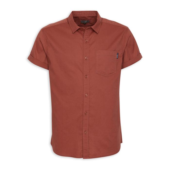 Men's rust dress shirt